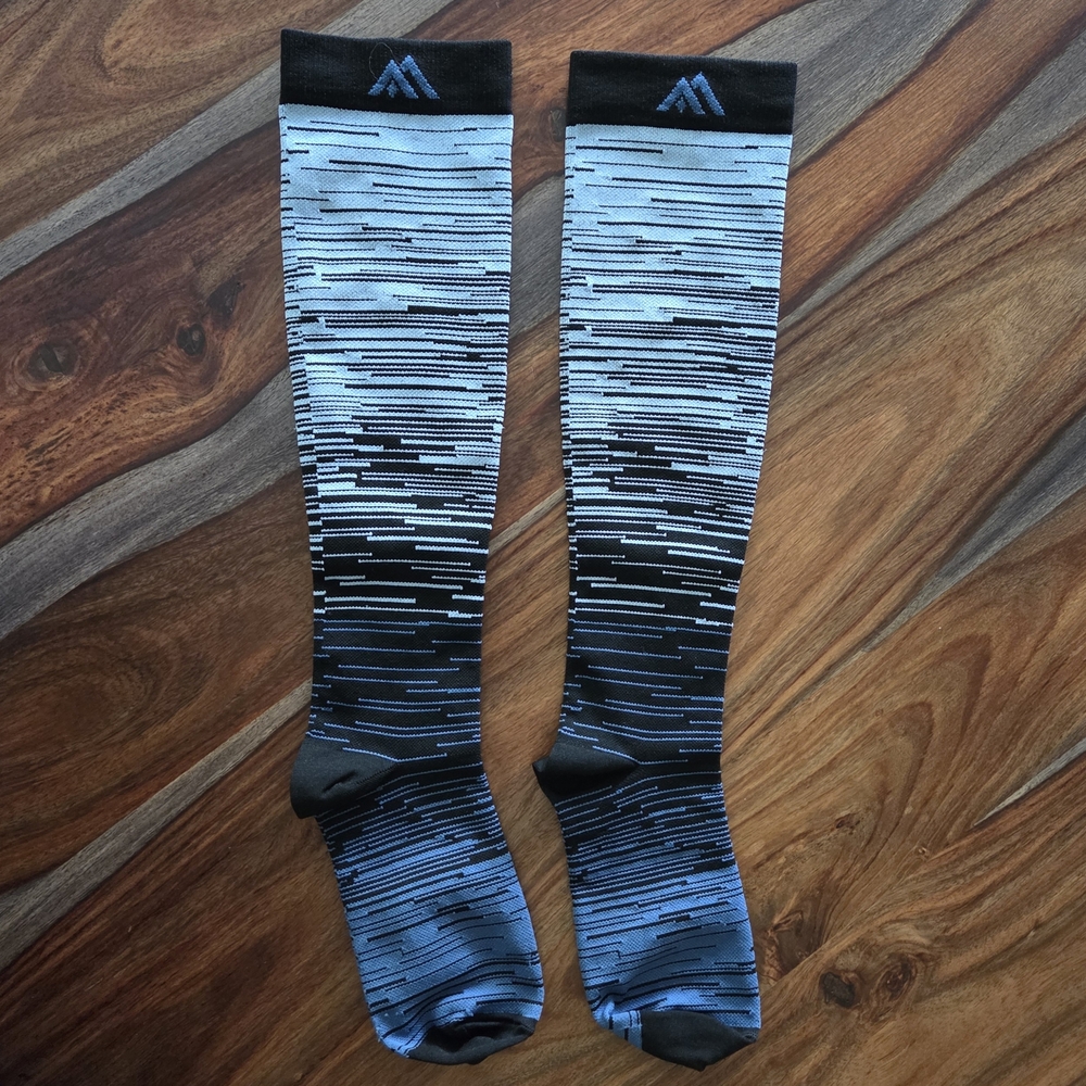 Blue and Black Athletic Socks Large/XL Sports Hiking Biking Climbing